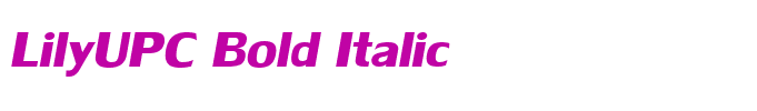 LilyUPC Bold Italic